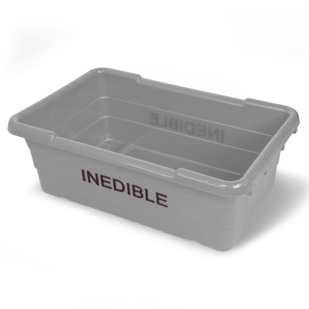 Gray Plastic Food Tote - Stamped 