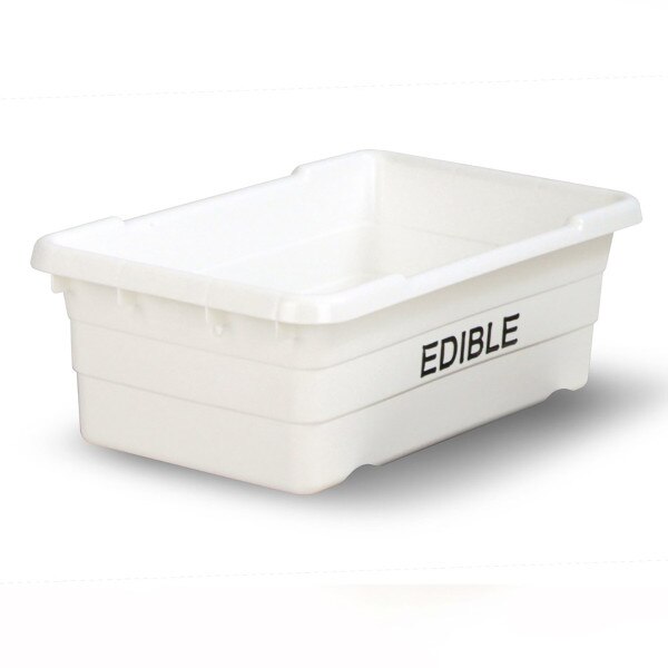 Gray Plastic Food Tote - Stamped 